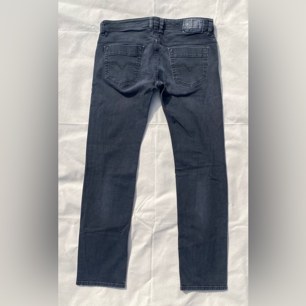 Diesel Men's Faded Black Regular Slim Straight Jeans Safado Casual 33x32 - Picture 2 of 9